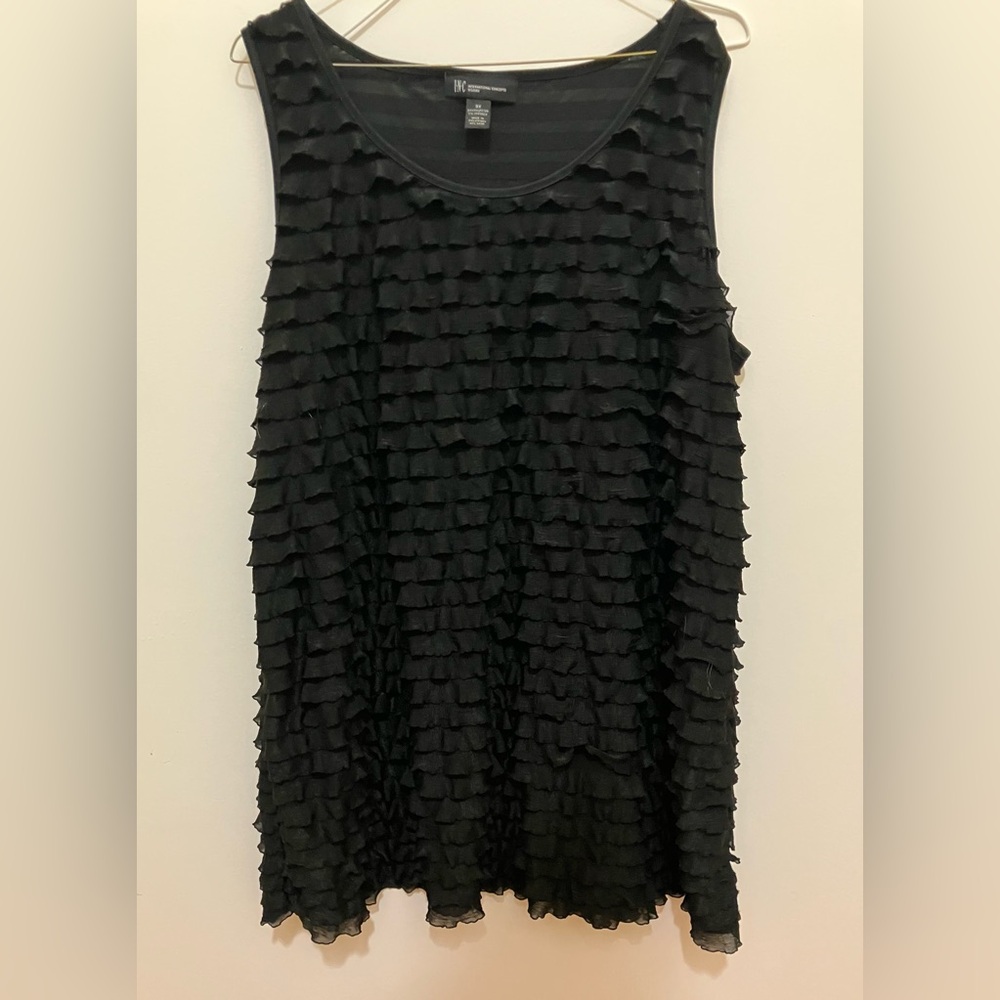 INC International Concepts Elegant Plus Black Top